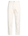 Berna Man Pants Off White Size 32 Cotton, Elastane In White