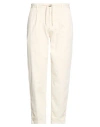 Berna Man Pants Ivory Size 36 Cotton, Polyester, Elastane In White