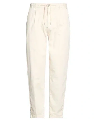 Berna Man Pants Ivory Size 36 Cotton, Polyester, Elastane In White