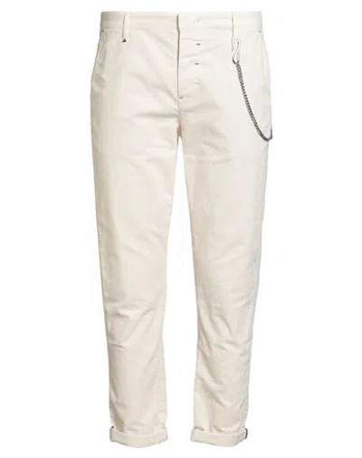 Berna Man Pants Ivory Size 38 Cotton, Elastane In White