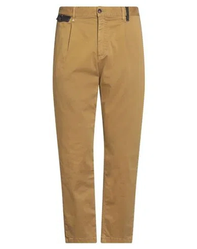 Berna Man Pants Khaki Size 34 Cotton, Elastane In Brown