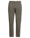 Berna Man Pants Khaki Size 34 Cotton, Elastane In Brown