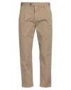 Berna Man Pants Khaki Size 36 Cotton, Elastane In Beige