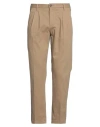 Berna Man Pants Khaki Size 34 Cotton, Elastane In Beige