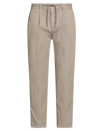 Berna Man Pants Khaki Size 36 Cotton, Polyester, Elastane In Neutral