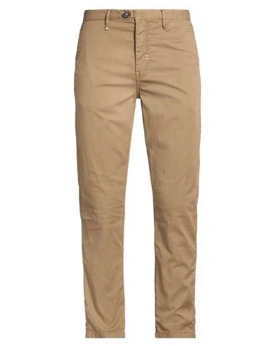 Berna Man Pants Light Brown Size 34 Cotton, Polyester, Elastane