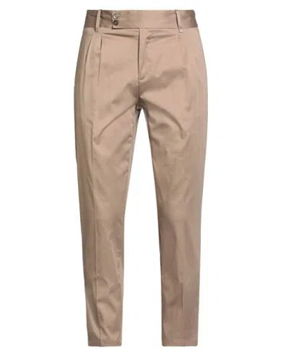 Berna Man Pants Light Brown Size 40 Cotton, Elastane