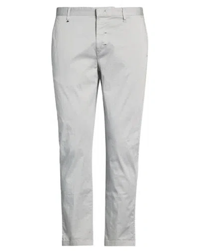 Berna Man Pants Light Grey Size 34 Cotton, Elastane In Gray
