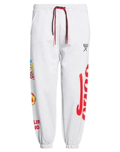 Berna Man Pants Light Grey Size Xl Cotton In White