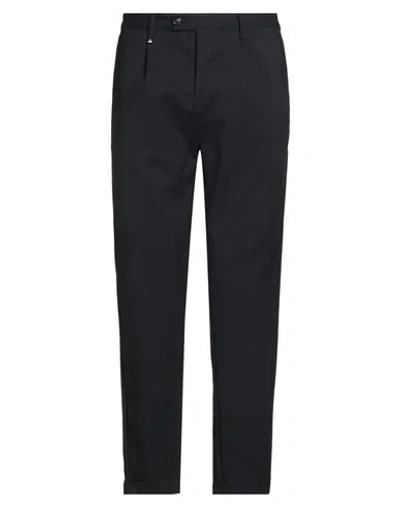 Berna Man Pants Midnight Blue Size 36 Cotton, Polyamide, Elastane In Black