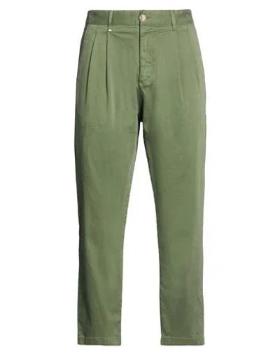 Berna Man Pants Military Green Size 26 Cotton, Elastane