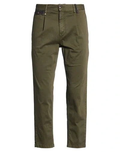 Berna Man Pants Military Green Size 30 Cotton, Elastane