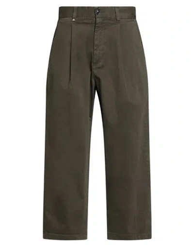 Berna Man Pants Military Green Size 32 Cotton, Elastane In Brown