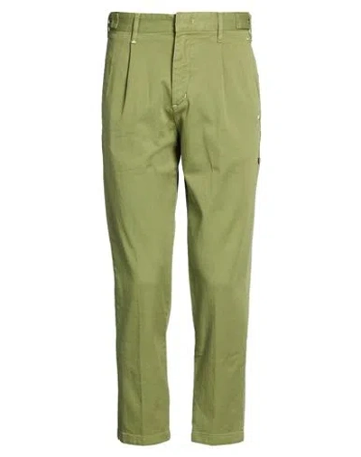 Berna Man Pants Military Green Size 36 Cotton, Elastane