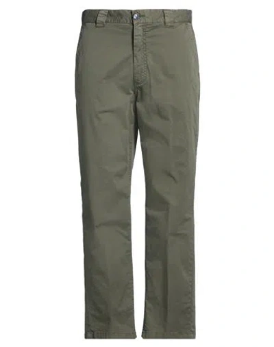 Berna Man Pants Military Green Size 36 Cotton, Elastane