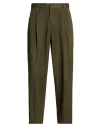 Berna Man Pants Military Green Size 36 Polyester, Viscose, Elastane