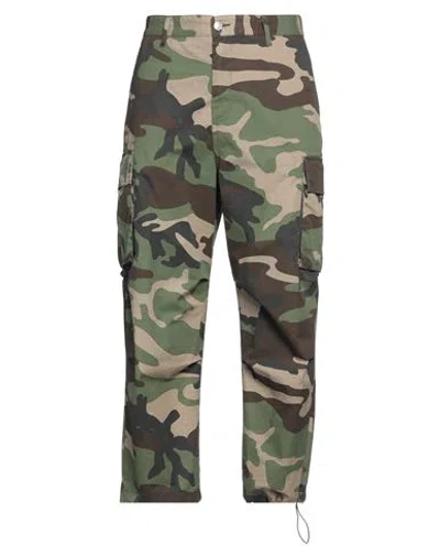Berna Man Pants Military Green Size 36 Cotton, Elastane