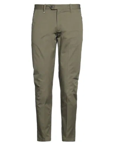 Berna Man Pants Military Green Size 38 Cotton, Elastane In Gray