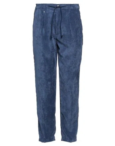 Berna Man Pants Navy Blue Size 36 Polyester In Navy Blue