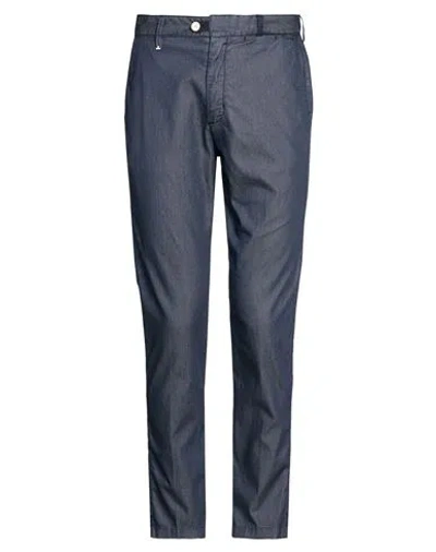 Berna Man Pants Navy Size 38 Cotton, Polyester, Elastane In Blue