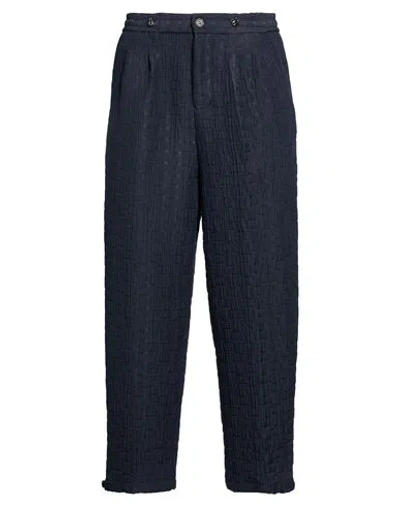 Berna Man Pants Navy Size Xl Polyester, Elastane In Blue