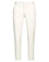 Berna Man Pants Off White Size 28 Cotton, Elastane