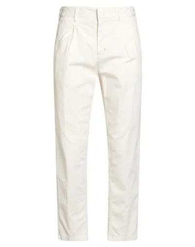Berna Man Pants Off White Size 32 Cotton, Elastane