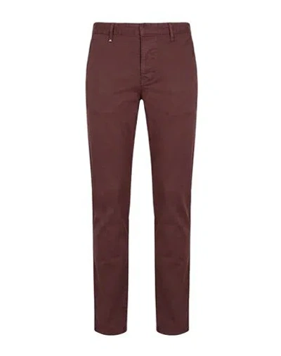 Berna Man Pants Plum Size 28 Cotton, Elastane In Purple