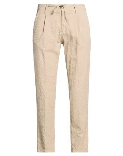 Berna Man Pants Sand Size 38 Cotton, Elastane In Neutral