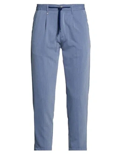 Berna Man Pants Slate Blue Size 28 Polyester, Viscose, Elastane