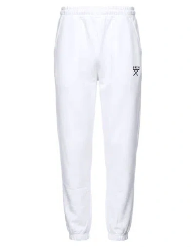 Berna Man Pants White Size M Cotton, Polyester