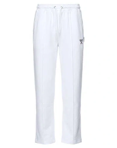 Berna Man Pants White Size M Cotton, Polyester