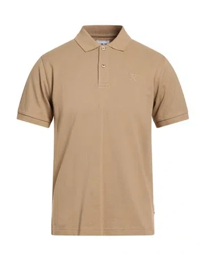 Berna Man Polo Shirt Camel Size Xl Cotton In Brown