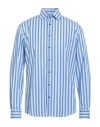 Berna Man Shirt Azure Size Xxl Cotton In Blue