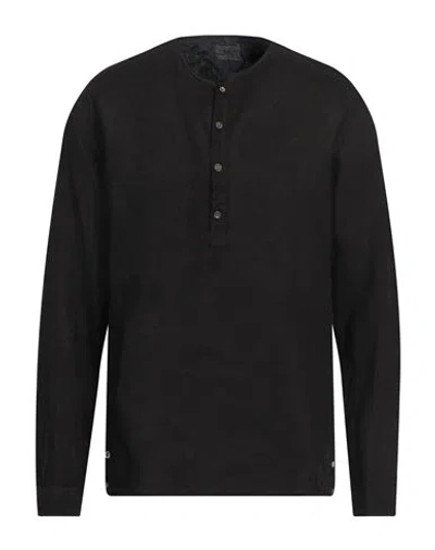 Berna Man Shirt Black Size 3xl Linen