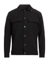 Berna Man Shirt Black Size S Polyester, Elastane In Blue