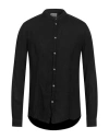 Berna Man Shirt Black Size Xxl Linen In Black