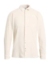 Berna Man Shirt Cream Size L Cotton In White
