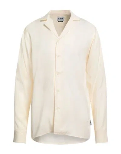 Berna Man Shirt Ivory Size Xl Tencel In White
