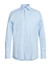 Berna Man Shirt Light Blue Size 3xl Cotton, Synthetic Fibers
