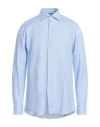 Berna Man Shirt Light Blue Size L Linen