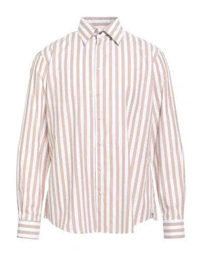 Berna Man Shirt Light Brown Size 3xl Cotton