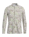 Berna Man Shirt Light Green Size 3xl Cotton In Green