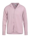 Berna Man Shirt Mauve Size Xxl Tencel In Pink