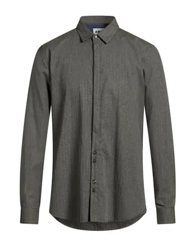 Berna Man Shirt Military Green Size 3xl Cotton In Gray