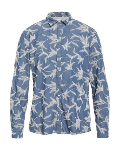 Berna Man Shirt Slate Blue Size L Cotton
