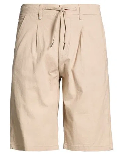 Berna Man Shorts & Bermuda Shorts Beige Size 34 Linen, Cotton In Multi