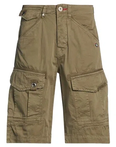 Berna Man Shorts & Bermuda Shorts Military Green Size 26 Cotton In Brown