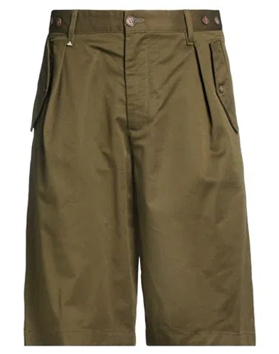 Berna Man Shorts & Bermuda Shorts Military Green Size 28 Cotton, Elastane