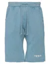 Berna Man Shorts & Bermuda Shorts Pastel Blue Size S Cotton